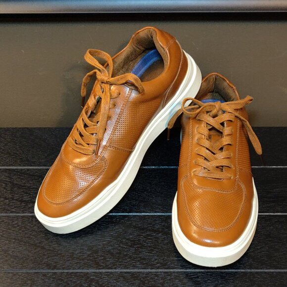 Bruno Marc Men's Brown Vegan Leather Sneakers SIZE US 7 - Picture 1 of 7